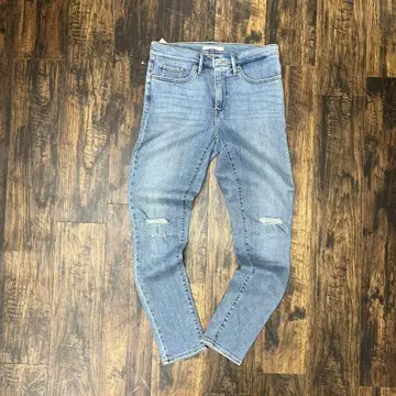 LEVI'S 리바이스 W30 라이트 블루 스키니 데님 무릎 데미지