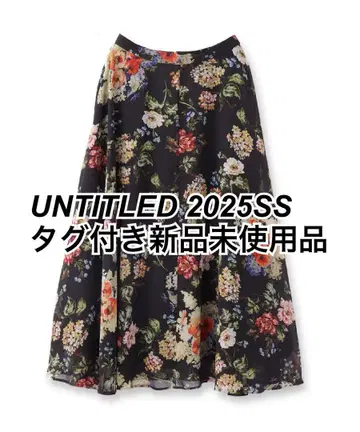 UNTITLED 언타이틀 앤티크 플라워 무늬 스커트