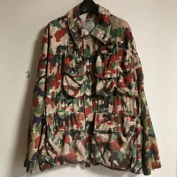 70s 스위스군 알펜 카모플라쥬 밀리터리 자켓 m60 빈티지