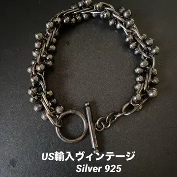 US 수입 멕시코 빈티지 DNA 훈증 은 팔찌 실버 925