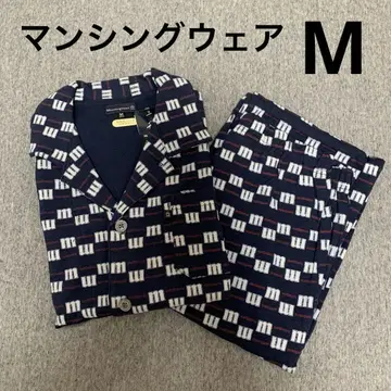 [ 새상품 ] 먼싱웨어 오샤레한 두꺼운 원단 파자마 긴팔 M H31