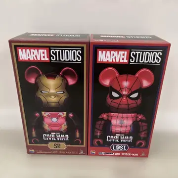 BE@RBRICK 400% 아이언맨 & 스파이더맨 세트