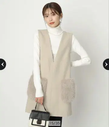 아푸와이저 리셰 에코 퍼 포켓 점프 스커트 그레이지 M 사이즈