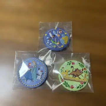 디즈니 자수 캔뱃지 세트