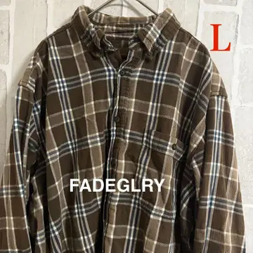구제 의류 해외 FADEGLRY 플란넬 셔츠 L 사이즈