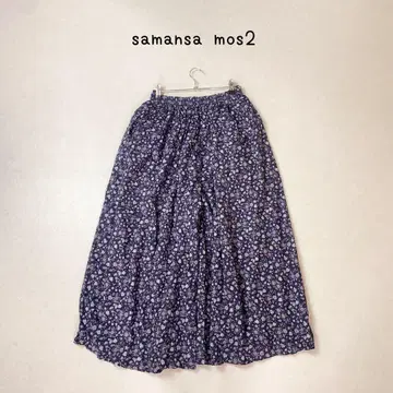 samansa mos2 꽃무늬 허리밴딩 와이드 팬츠 개더
