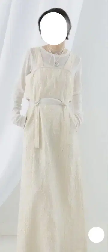 Ray BEAMS 라메 링크 뷔스티에 원피스