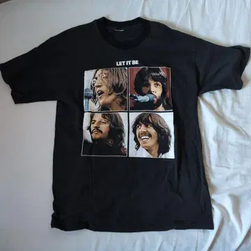 비틀즈 LET IT BE 티셔츠 블랙