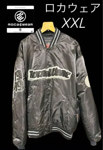 ROCAWEAR 블랙 자켓 바시티 자켓 XXL