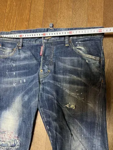 DSQUARED2 스키니 데님 46 데미지 가공