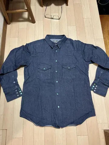 Heavy Gauge 다크 블루 데님 셔츠