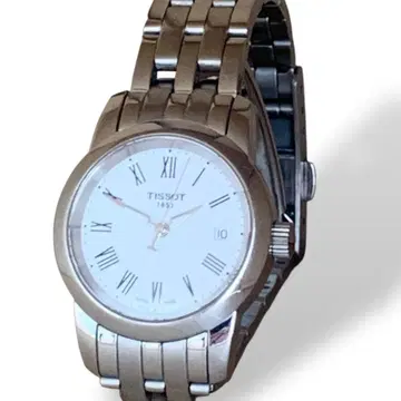 가동 새상품 배터리 TISSOT 티쏘 손목시계 쿼츠 1853 실버