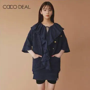 COCO DEAL 반팔 트위디 니트 자켓