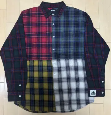 XLARGE 멀티 컬러 체크 무늬 버튼 다운 셔츠