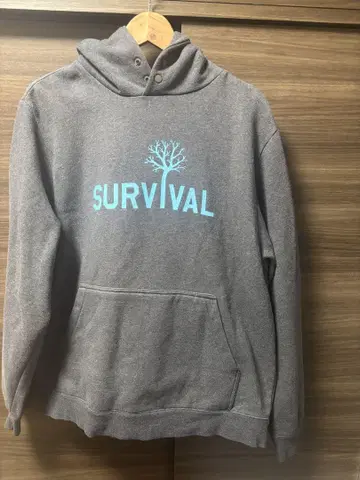 XLARGE 그레이 후드티 SURVIVE