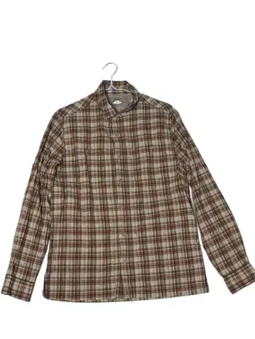 L.L.Bean 체크 무늬 긴팔 셔츠 브라운 계열