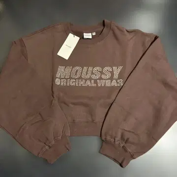 MOUSSY 큐빅 장식 크롭 기장 트레이닝복
