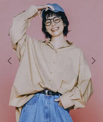 니코앤드 [ 타케시타 레이나 x NAVYS ] 콜라보 BIG 셔츠 튜닉