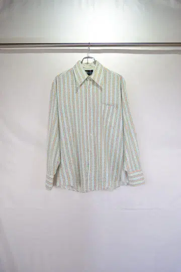 구제 의류 디자인 스트라이프 드레스 셔츠 USA 빈티지 70s 60s