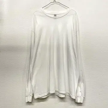GILDAN 길단 무지 화이트 리브 티셔츠
