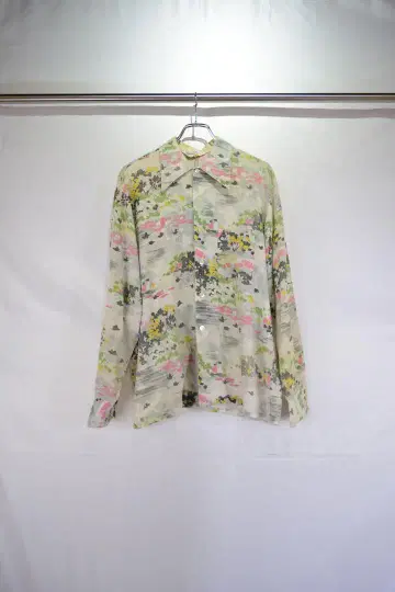구제 의류 디자인 프린트 셔츠 패턴 셔츠 빈티지 70s 60s