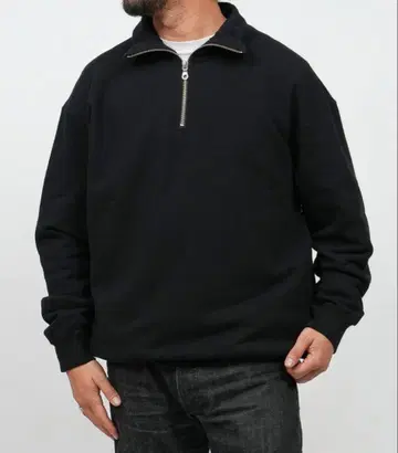 하프 지퍼 OVY 맨투맨