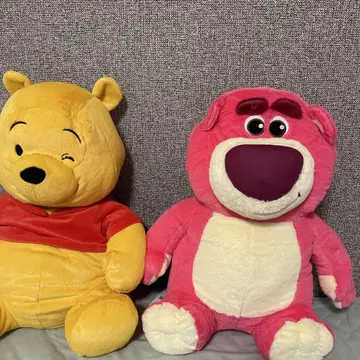 푸우와 랏소 봉제 인형 세트