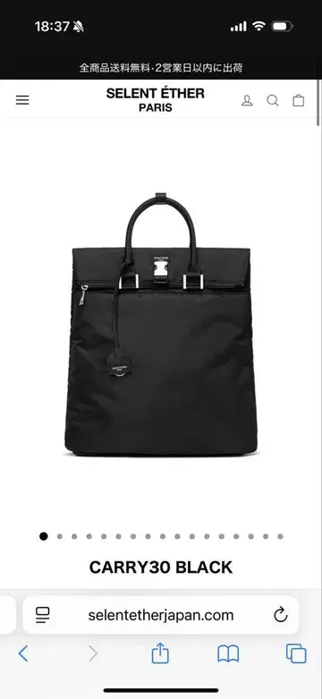 SELENT ETEHER CARRY30 BLACK 백팩