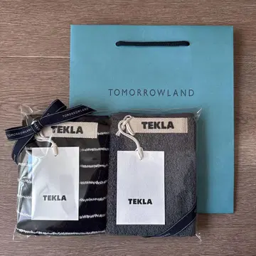 즉시 구매 가능 인기 TEKLA 핸드 타월 블랙 스트라이프, 차콜 그레이