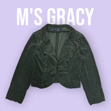 M'S GRACY 그린 숏 기장 자켓 사이즈 38 S-739