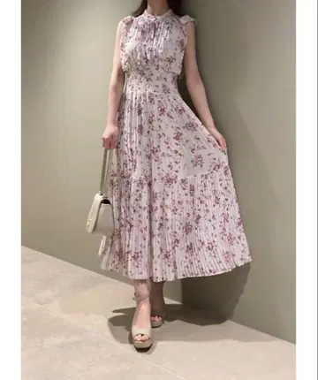 SNIDEL sustainable 프릴 프린트 원피스
