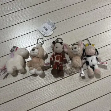 NICI 봉제 인형 키링 5세트
