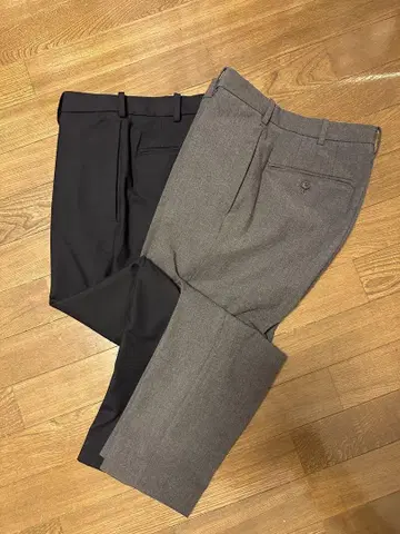 UNIQLO 스마트 앵클 팬츠 울 라이크 2개 세트 S 사이즈