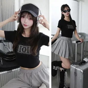 새상품 미개봉 Darich 샤이니 DD 로고 컴팩트 T셔츠 BLK