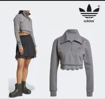 adidas 크롭 숏 기장 저리 레이스 트랙 자켓