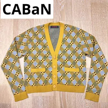 CABaN 다이아 자카드 V넥 가디건