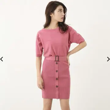 rienda 루즈 Knit BELT OP