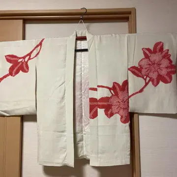 순수 실크 겉옷, 시보리 꽃무늬 겉옷 끈 포함