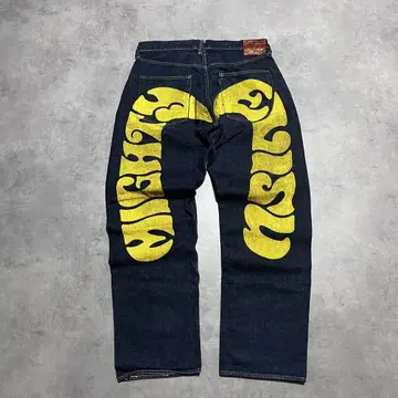38 x 35 EVISU MIGHTY 진한 진한 대흑 No.2 데님 팬츠