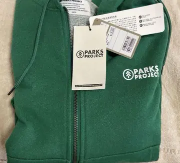 PARKS PROJECT 그린 컬러 풀 집업 후드티