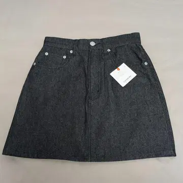 SLY 블랙 데님 미니 스커트 M