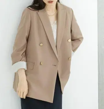 noble 더블 자켓 베이지 S