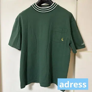 adress HIGH NECK POCKET T-SHIRT GREEN