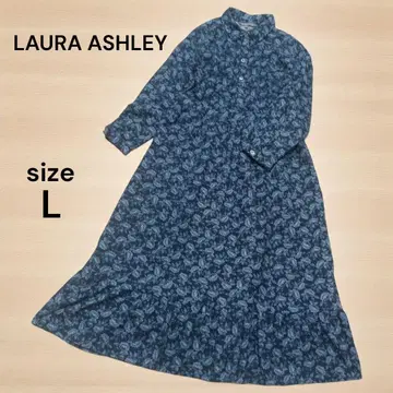 LAURA ASHLEY 로라 애슐리 셔츠 원피스 롱 꽃무늬 올 패턴