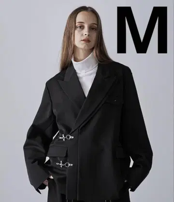 CLEL 파이어맨 후크 더블 라펠 테일러드 자켓 M 블랙