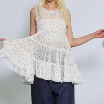 리틀 original floral tulle dress