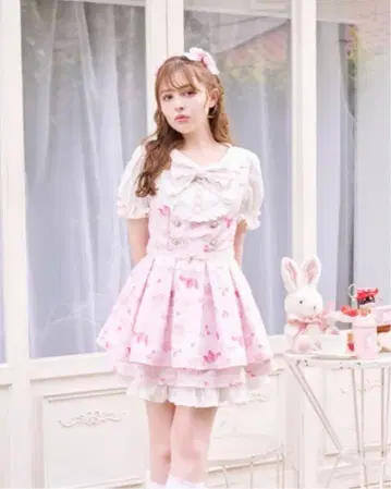 LIZLISA Creamy Berry 패턴 셋업 핑크