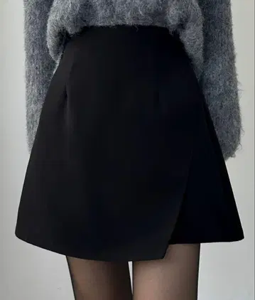 Louere 이너 팬츠 부착 랩 스타일 미니 스커트