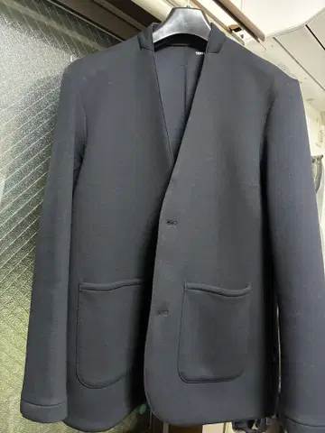 TENTIAL 노카라 자켓&팬츠 세트 L 블랙