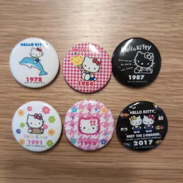 헬로키티 Hello Kitty 배지 6개 세트